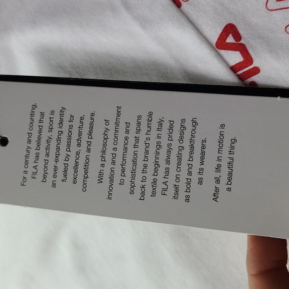 FILA tank top white cotton with Fila logo print size S - Picture 8 of 9